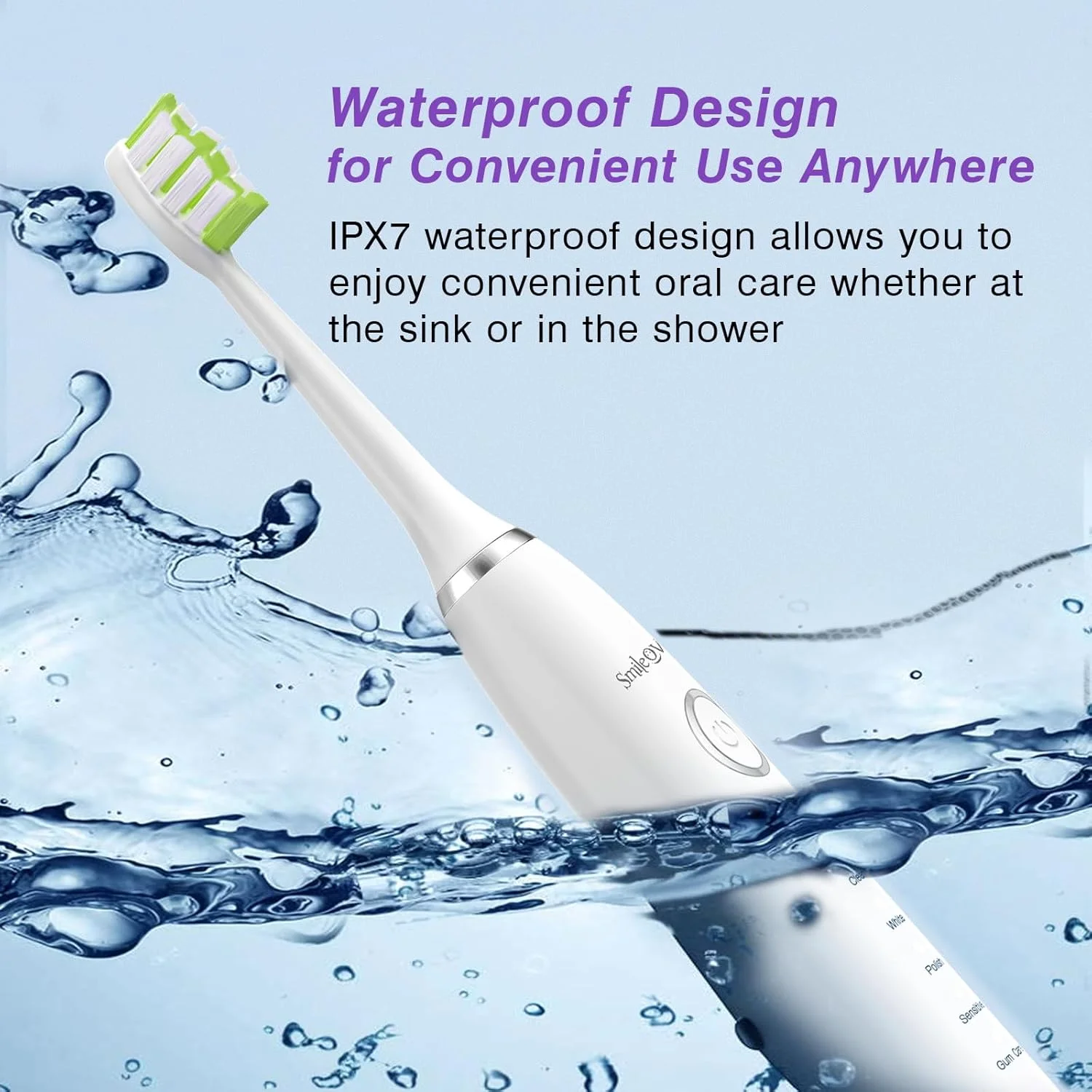 مسواک برقی پیشرفته صوتی با 4 سری تعویضی – حالت‌های مختلف برای تمیزی عمیق