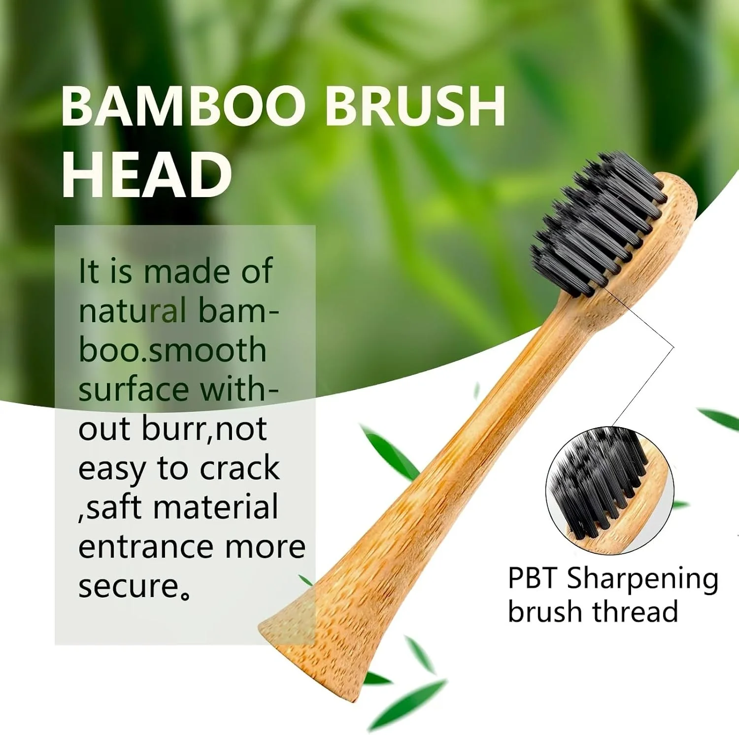 مسواک برقی سونیک بامبو برای بزرگسالان - طراحی بامبوی سازگار با محیط زیست با برس های نرم - 5 حالت تمیز کردن قابل تنظیم - فناوری ضد آب IPX7 ارتقا یافته برای بزرگسالان