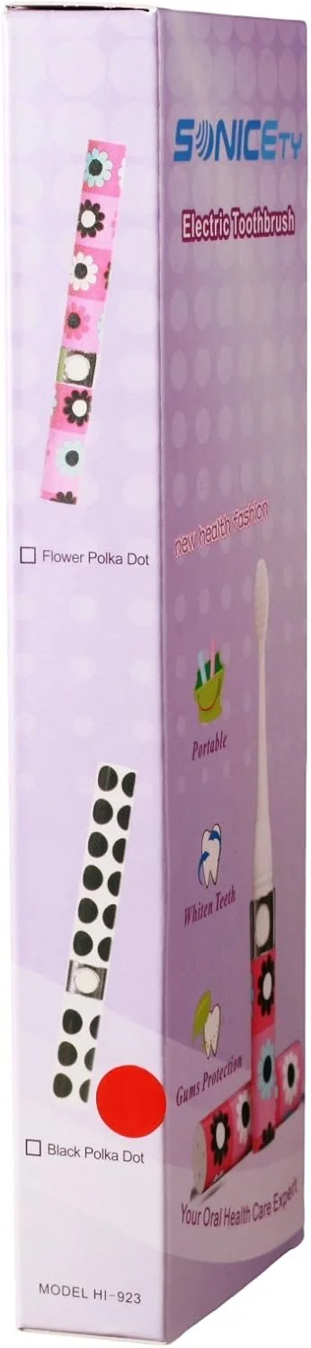 (خال خال مشکی) - مسواک برقی HI-923 خال خال مشکی (سایز قابل حمل/مسافرتی)