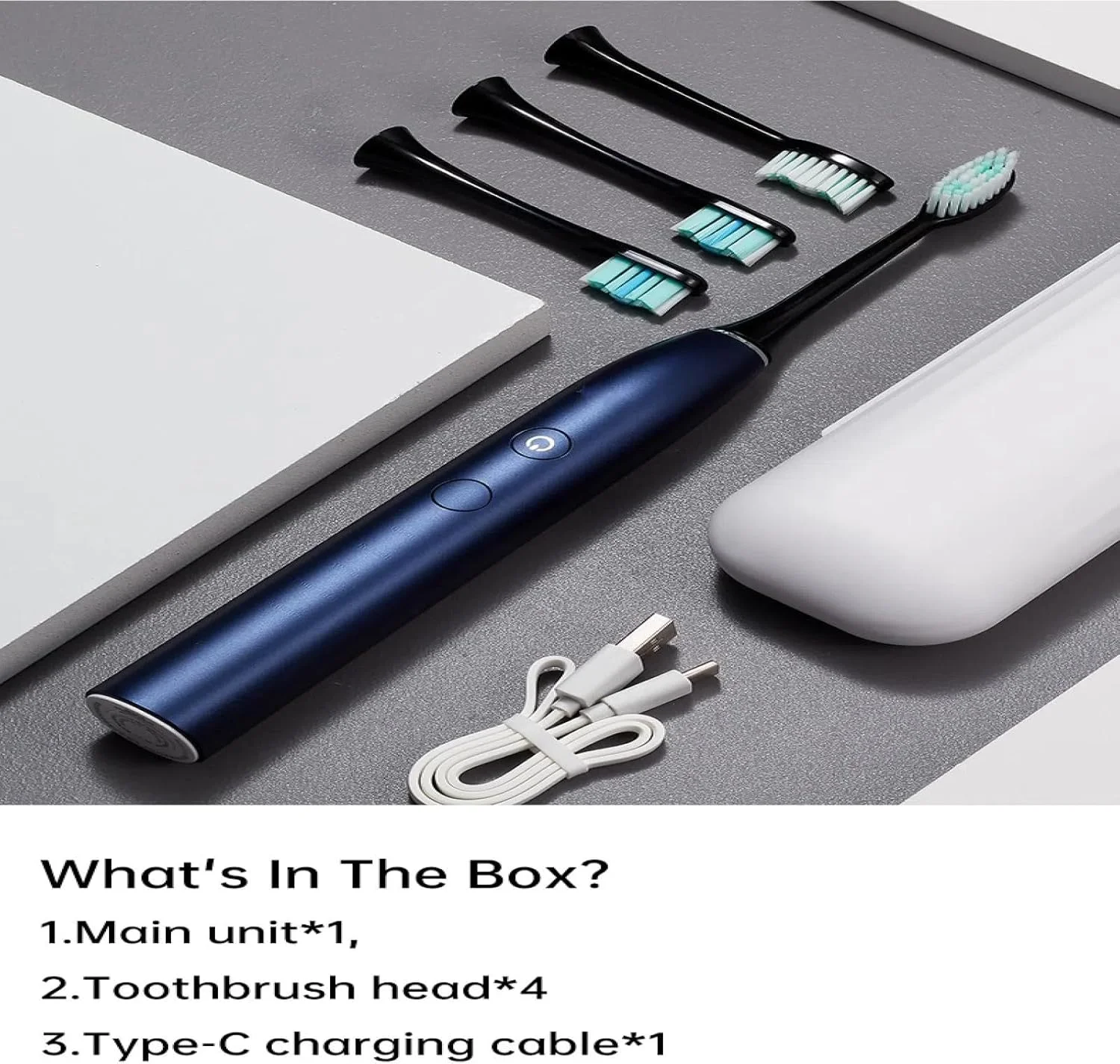 مسواک برقی برای بزرگسالان، قابل شارژ، 5 حالت، 3 شدت، شارژ بی سیم، 4 سر برس مسواک برقی برای بزرگسالان، قابل شارژ، 5 حالت، 3 شدت، شارژ بی سیم، 4 سر برس