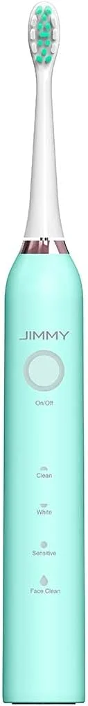 مسواک برقی صوتی JIMMY T6 IPX7 با 4 حالت استفاده، سری تعویضی و عملکرد مراقبت از پوست با سری مخصوص صورت