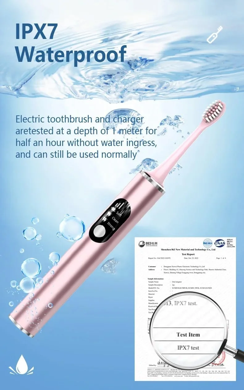 مسواک صوتی بی سیم آلومینیومی لوکس تیلور پروداکتز (صورتی)