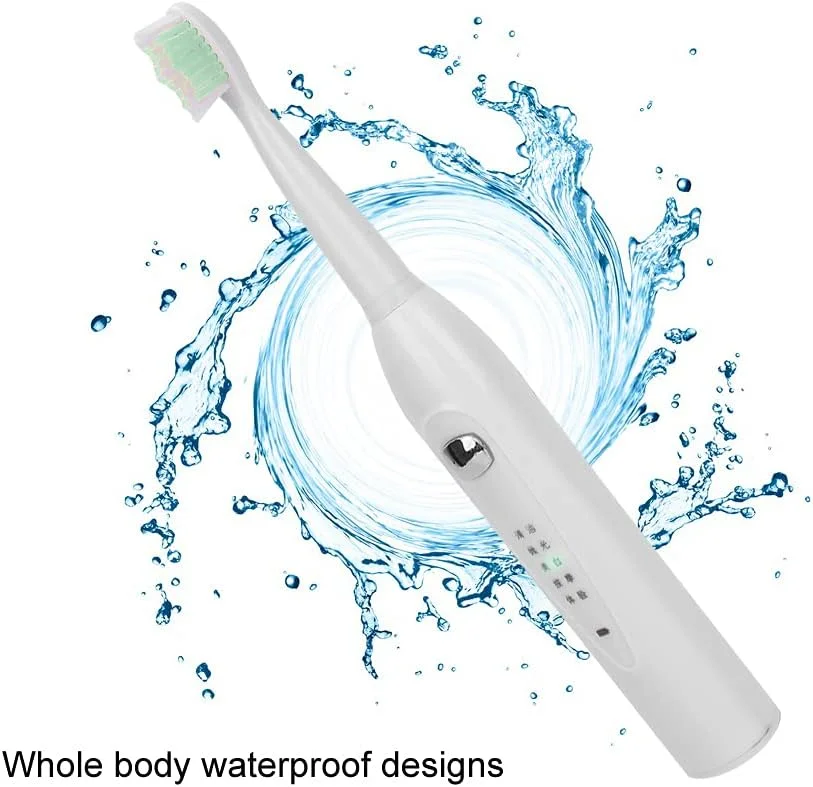 مسواک برقی صوتی، مسواک برقی قابل شارژ USB، مسواک فوق العاده سفید کننده ضد آب با موهای نرم، مسواک اتوماتیک 5 حالته برای بزرگسالان