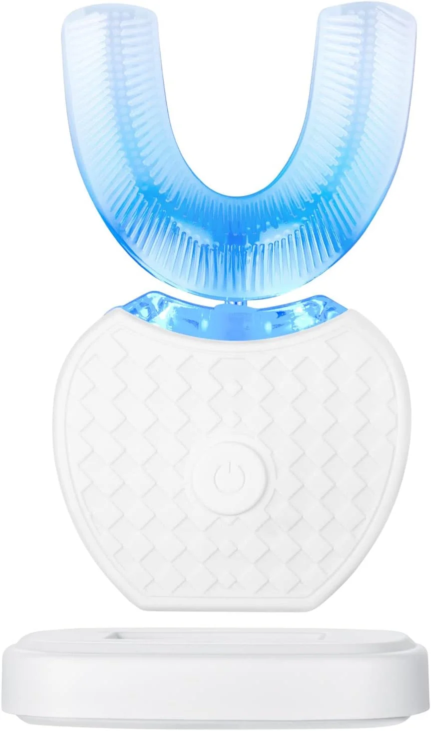 مسواک اولتراسونیک، مسواک اتوماتیک 360 درجه سلف سونیک، مسواک سفید کننده دندان با تایمر، شارژ بی سیم، مسواک برقی اولتراسونیک 360 درجه برای بزرگسالان (سفید، 1 عدد)