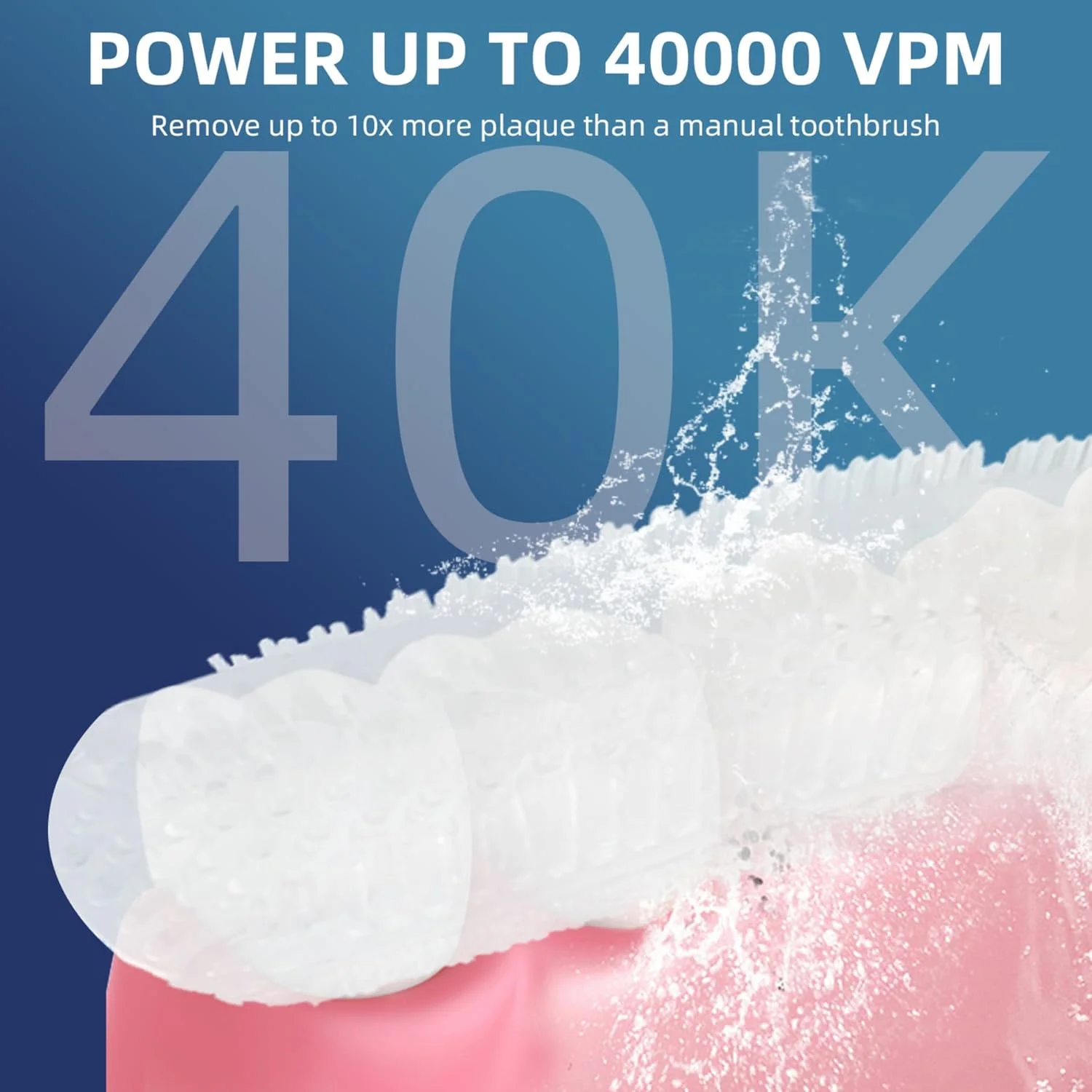 مسواک برقی U شکل برای بزرگسالان - تمیز کردن صوتی اتوماتیک 360 درجه، برس های نرم، 3 حالت، باتری قابل شارژ 1200 میلی آمپر ساعتی، ضد آب IPX7، مناسب برای مسافرت/استفاده در منزل - شارژ Type-C