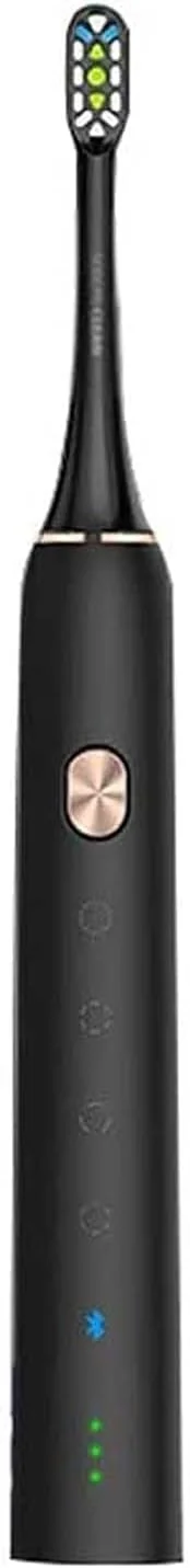 مسواک برقی بزرگسالان با 4 حالت، 4 ساعت شارژ برای 30 روز استفاده، تایمر هوشمند 2 دقیقه ای و 3 سر برس، عملکرد تمیز کنندگی قوی (رنگ: مشکی)