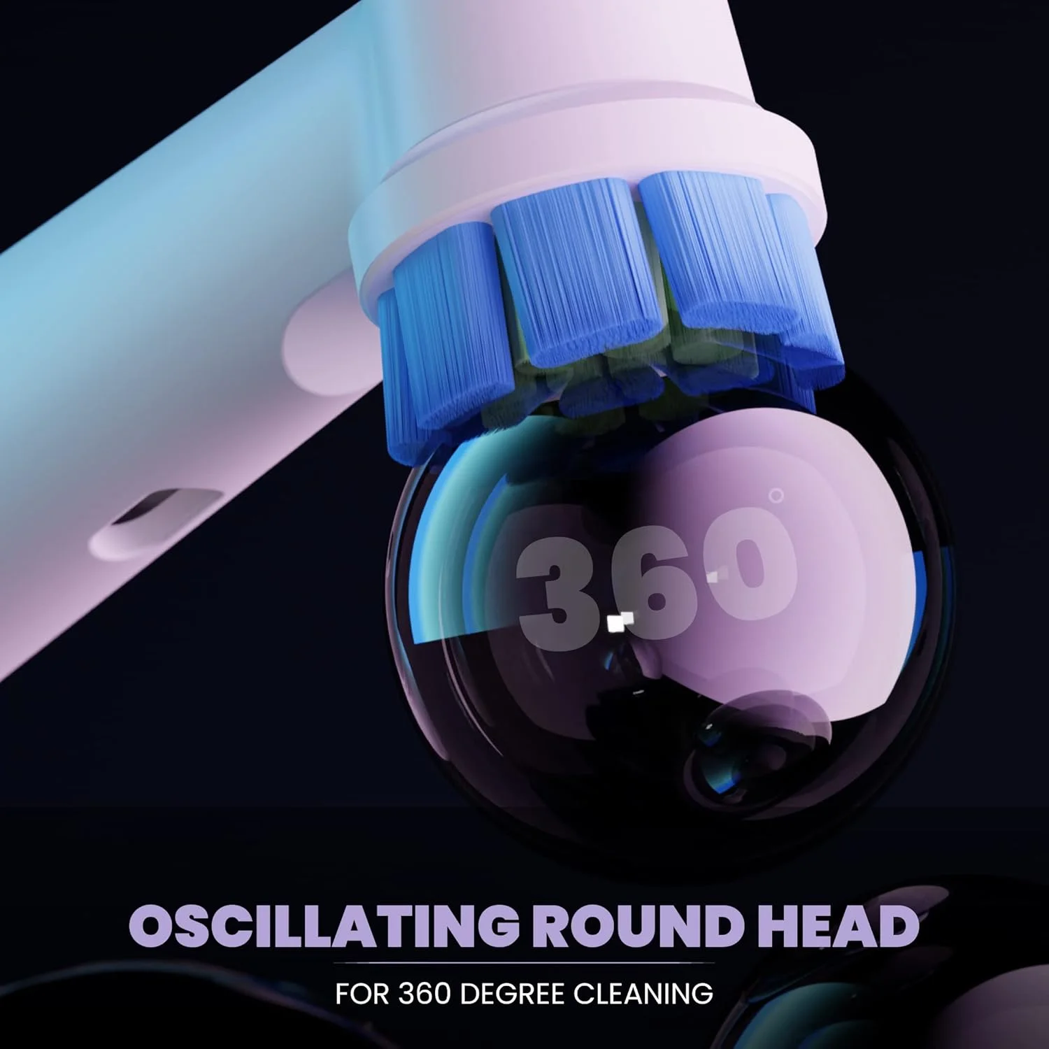 مسواک برقی چرخشی بزرگسالان HAMMER Ultraflow Plus با 2 سری مسواک، 4 حالت مسواک زدن (سفید)