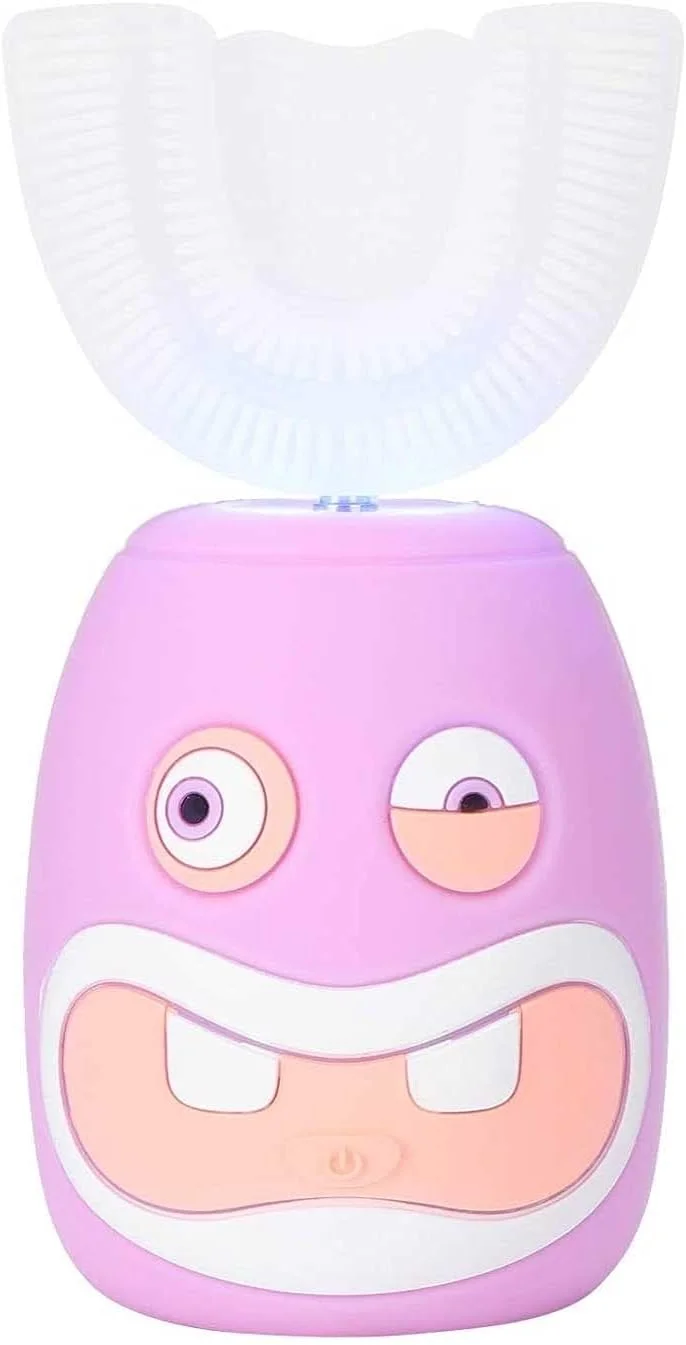 مسواک برقی شارژی کودکانه UOOD، مسواک اتوماتیک U شکل، مسواک برقی صوتی برای کودکان 2 تا 14 سال، حمل آسان