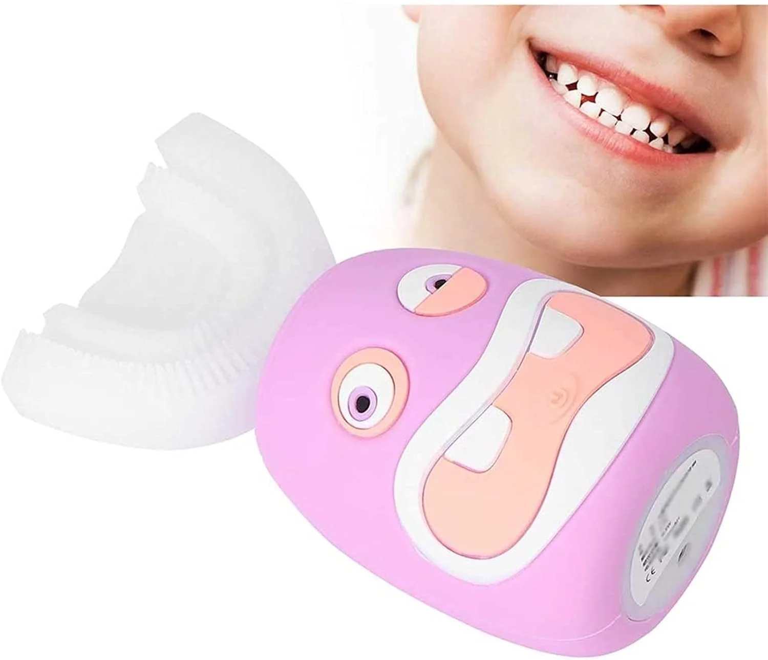 مسواک برقی شارژی کودکانه UOOD، مسواک اتوماتیک U شکل، مسواک برقی صوتی برای کودکان 2 تا 14 سال، حمل آسان