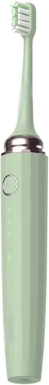 مسواک برقی، 3 حالت با تایمر هوشمند، موتور 33000 VPM، مسواک صوتی قابل شارژ با عملکرد تمیز کنندگی قوی (رنگ: سبز)