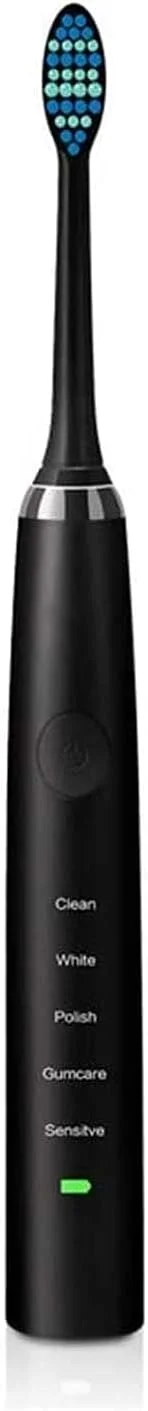 مسواک برقی UOOD، 5 حالت با تایمر هوشمند، موتور 31000 VPM، مسواک صوتی قابل شارژ با عملکرد تمیز کنندگی قدرتمند (رنگ: مشکی)