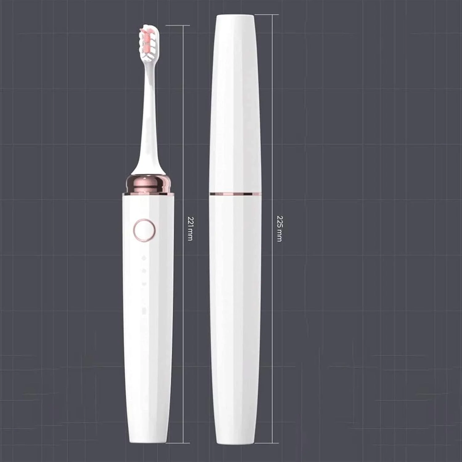 مسواک برقی، 3 حالت با تایمر هوشمند، موتور 33000 VPM، مسواک صوتی قابل شارژ با عملکرد تمیز کنندگی قوی (رنگ: سبز)