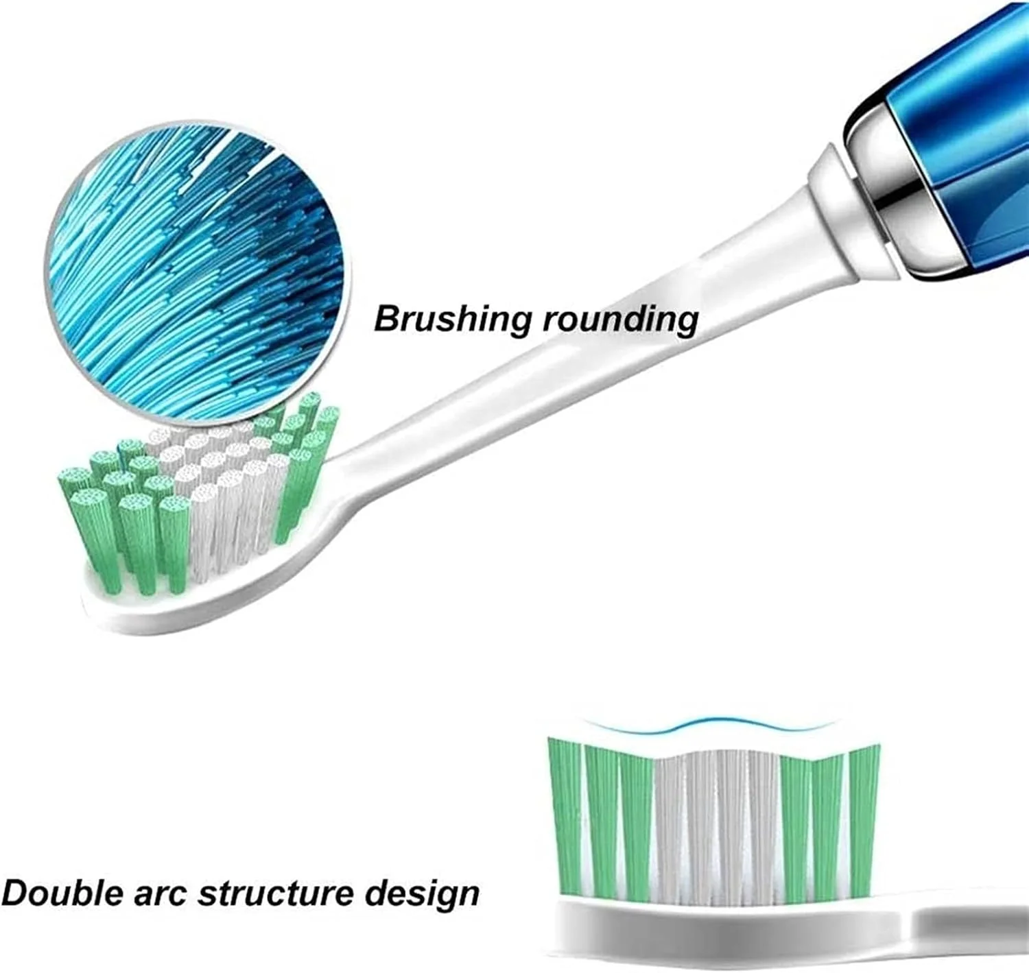 مسواک برقی UOOD، 5 حالت با تایمر هوشمند، موتور 31000 VPM، مسواک صوتی قابل شارژ با عملکرد تمیز کنندگی قدرتمند (رنگ: مشکی)
