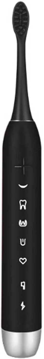 مسواک برقی بزرگسالان UOOD، مسواک برقی صوتی 3 حالته، مسواک برقی سفید کننده قابل شارژ با حداقل 30 روز استفاده، عملکرد تمیز کنندگی قدرتمند (رنگ: مشکی)