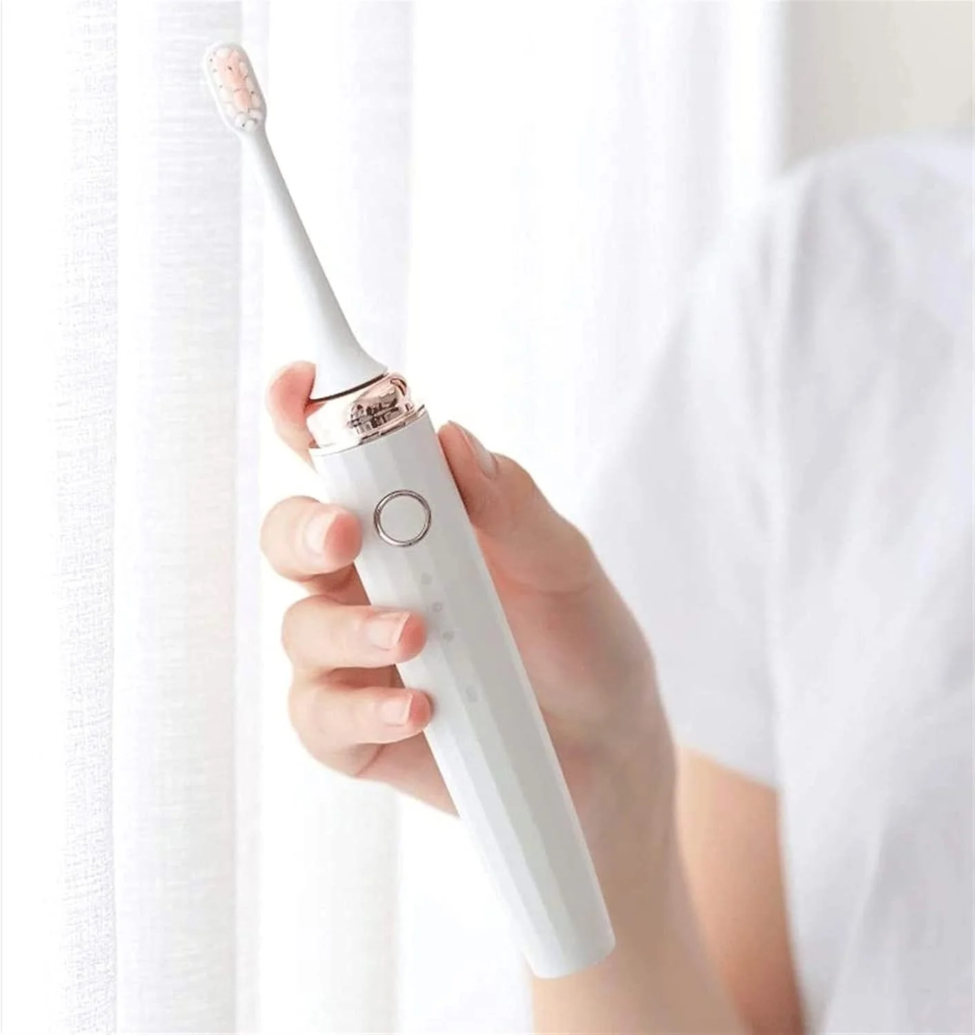 مسواک برقی، 3 حالت با تایمر هوشمند، موتور 33000 VPM، مسواک صوتی قابل شارژ با عملکرد تمیز کنندگی قوی (رنگ: سبز)