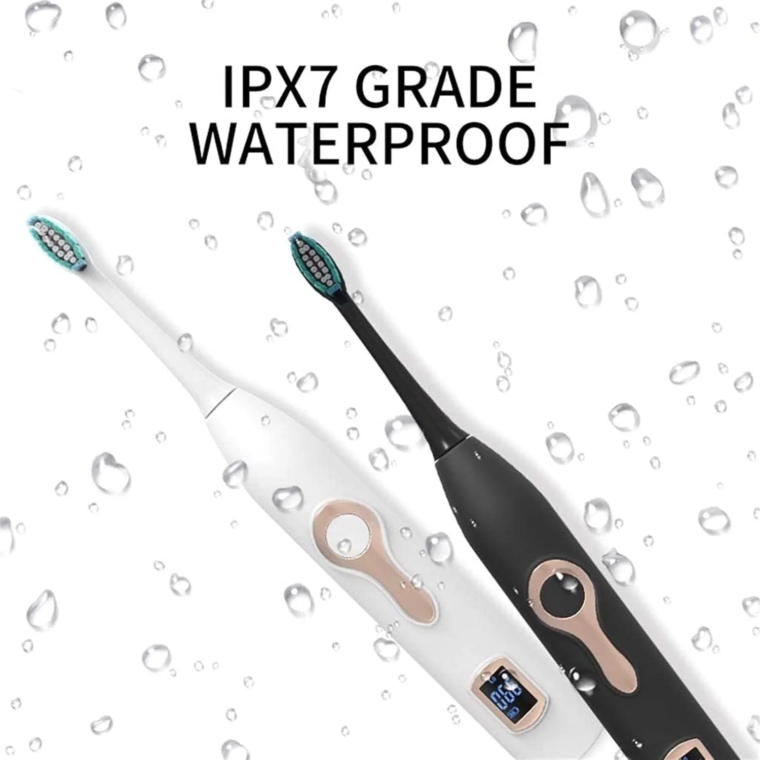 مسواک برقی بزرگسالان با 3 حالت پاکسازی عمیق، تایمر هوشمند، مسواک صوتی سفید کننده پیشنهادی دندانپزشکان و شارژ بی سیم با 20 روز عمر باتری و عملکرد پاکسازی قدرتمند