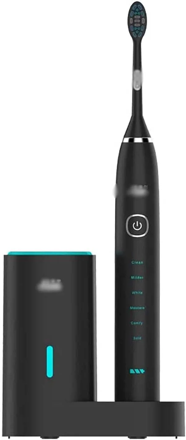 مسواک برقی با 6 حالت، 4 سری برس، شارژ سریع، تایمر هوشمند داخلی، مسواک های قابل شارژ برای بزرگسالان و کودکان، عملکرد تمیز کنندگی قوی