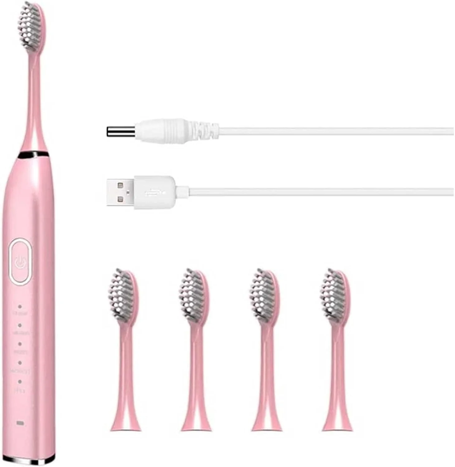 مسواک برقی UOOD، مسواک برقی بزرگسالان با 5 حالت، شارژ سریع 2 ساعته و تایمر هوشمند، مسواک صوتی سفید کننده شامل 5 سر جایگزین، عملکرد تمیز کنندگی قدرتمند