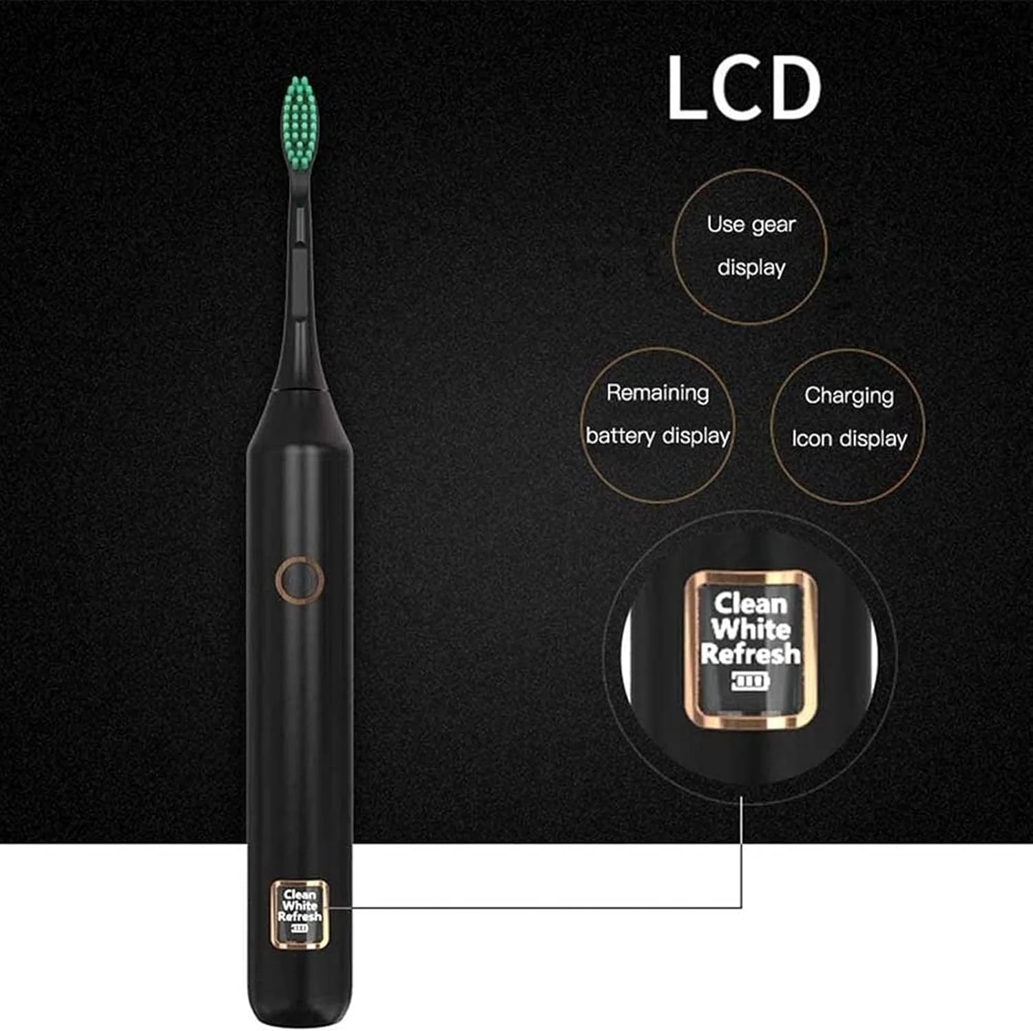 مسواک برقی بزرگسالان، تمیز کننده دندان ها مانند دندانپزشک، قابل شارژ، حداقل 6 ماه استفاده، 3 حالت اختیاری، 2 سر برس، عملکرد تمیز کنندگی قدرتمند
