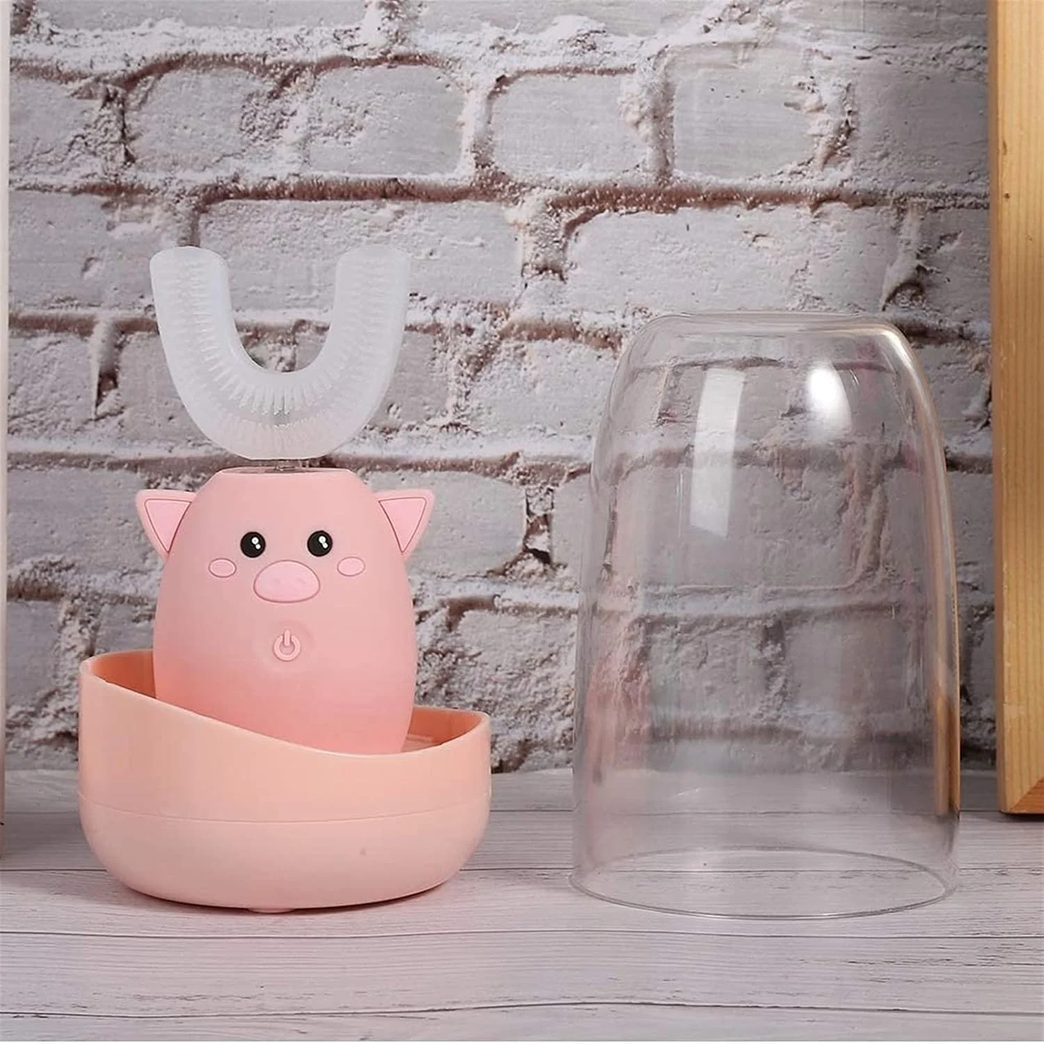 مسواک برقی U شکل، مسواک برقی 360 درجه تمام اتوماتیک با فرکانس متغیر، شارژ القایی سفید کننده دندان، مسواک سیلیکونی برقی برای کودکان، حمل آسان