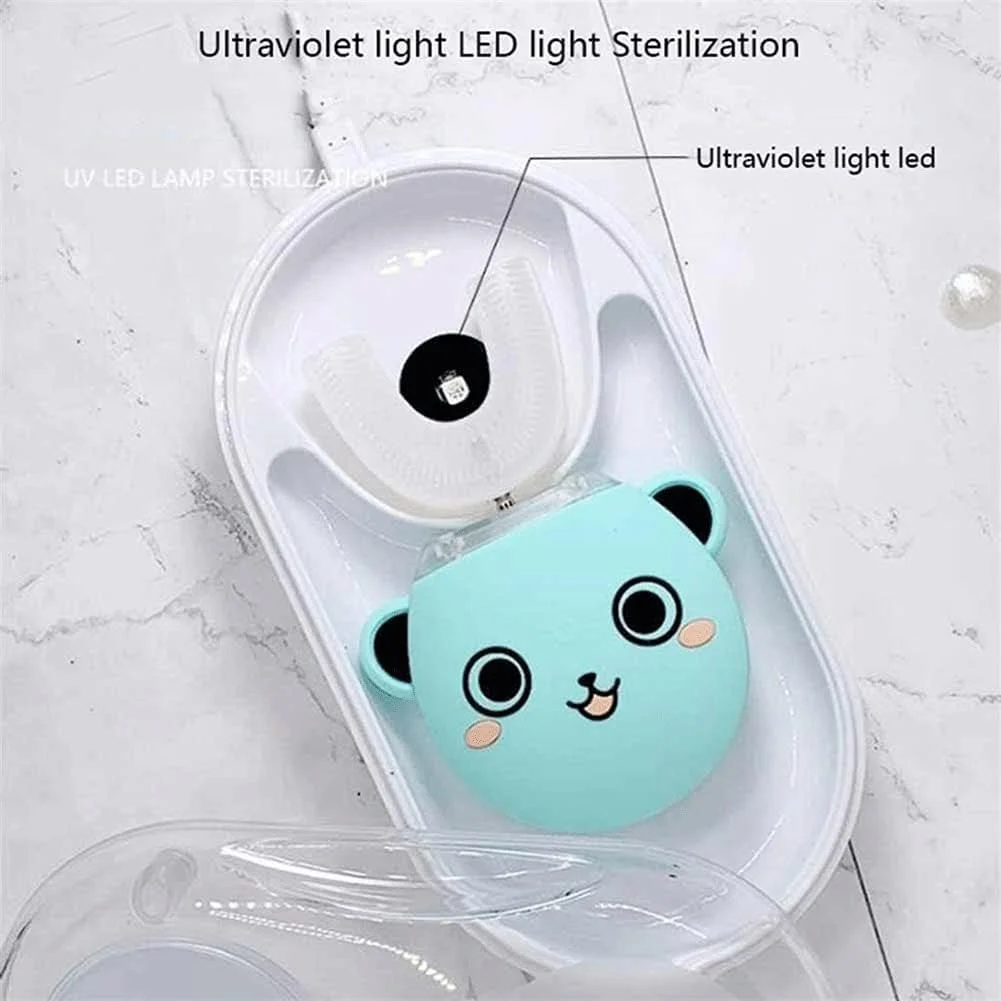 مسواک برقی اتوماتیک هوشمند صوتی کودکان UOOD، مسواک نوع U قابل شارژ برای کودکان، قابل شستشو، دو منظوره برای منزل و مسافرت، حمل آسان مسواک برقی اتوماتیک هوشمند صوتی کودکان UOOD، مسواک نوع U قابل شارژ برای کودکان، قابل شستشو، دو منظوره برای منزل و مسافرت، حمل آسان