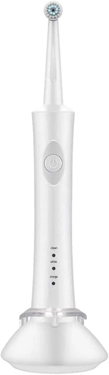 مسواک برقی شارژی، مسواک برقی برای نوجوانان، حداقل 12 ساعت استفاده با شارژ القایی برای 3 هفته، عملکرد پاک کنندگی قوی (رنگ: سفید)