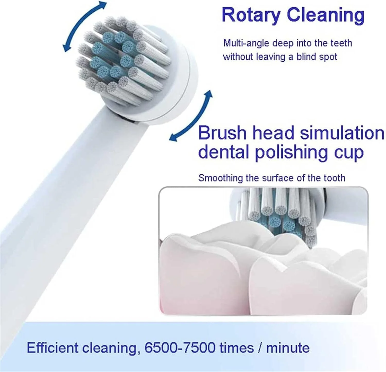 مسواک برقی شارژی، مسواک برقی برای نوجوانان، حداقل 12 ساعت استفاده با شارژ القایی برای 3 هفته، عملکرد پاک کنندگی قوی (رنگ: سفید)