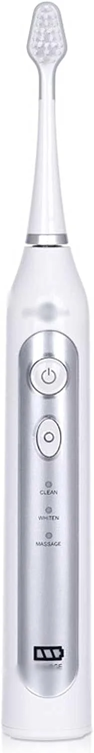 مسواک برقی، مسواک برقی سونیک قابل شارژ با 3 حالت و 4 سر برس | شارژ سریع | ضد آب IPX7 با عملکرد تمیز کنندگی قوی