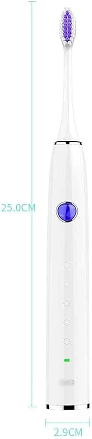 مسواک برقی، مسواک های شارژی صوتی سفید کننده برای بزرگسالان و کودکان، 5 حالت تمیز کردن با 2 سر برس و 1 کیف مسافرتی، تایمر هوشمند عملکرد تمیز کنندگی ضد آب و قدرتمند