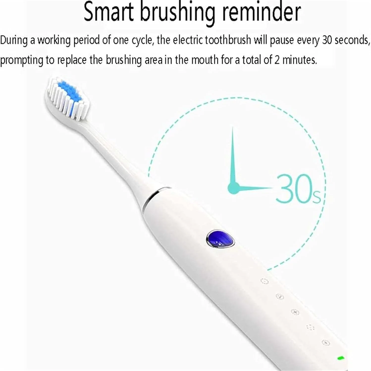 مسواک برقی، مسواک های شارژی صوتی سفید کننده برای بزرگسالان و کودکان، 5 حالت تمیز کردن با 2 سر برس و 1 کیف مسافرتی، تایمر هوشمند عملکرد تمیز کنندگی ضد آب و قدرتمند