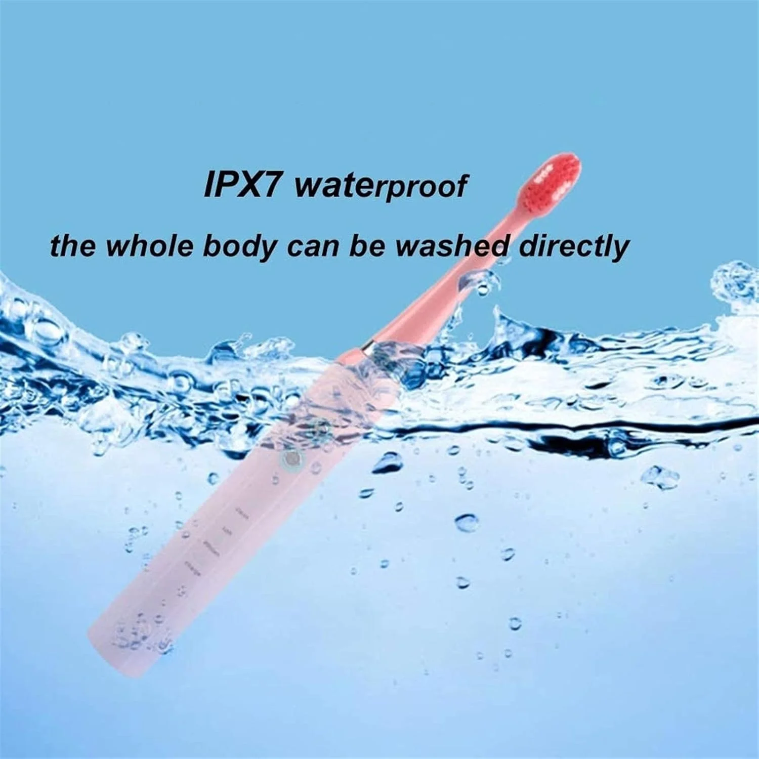 مسواک برقی بزرگسال UOOD، مسواک شارژی سفید کننده با 2 سر جایگزین، تایمر هوشمند 3 حالته، ضد آب IPX7، عملکرد تمیز کنندگی قدرتمند مسواک اولتراسونیک