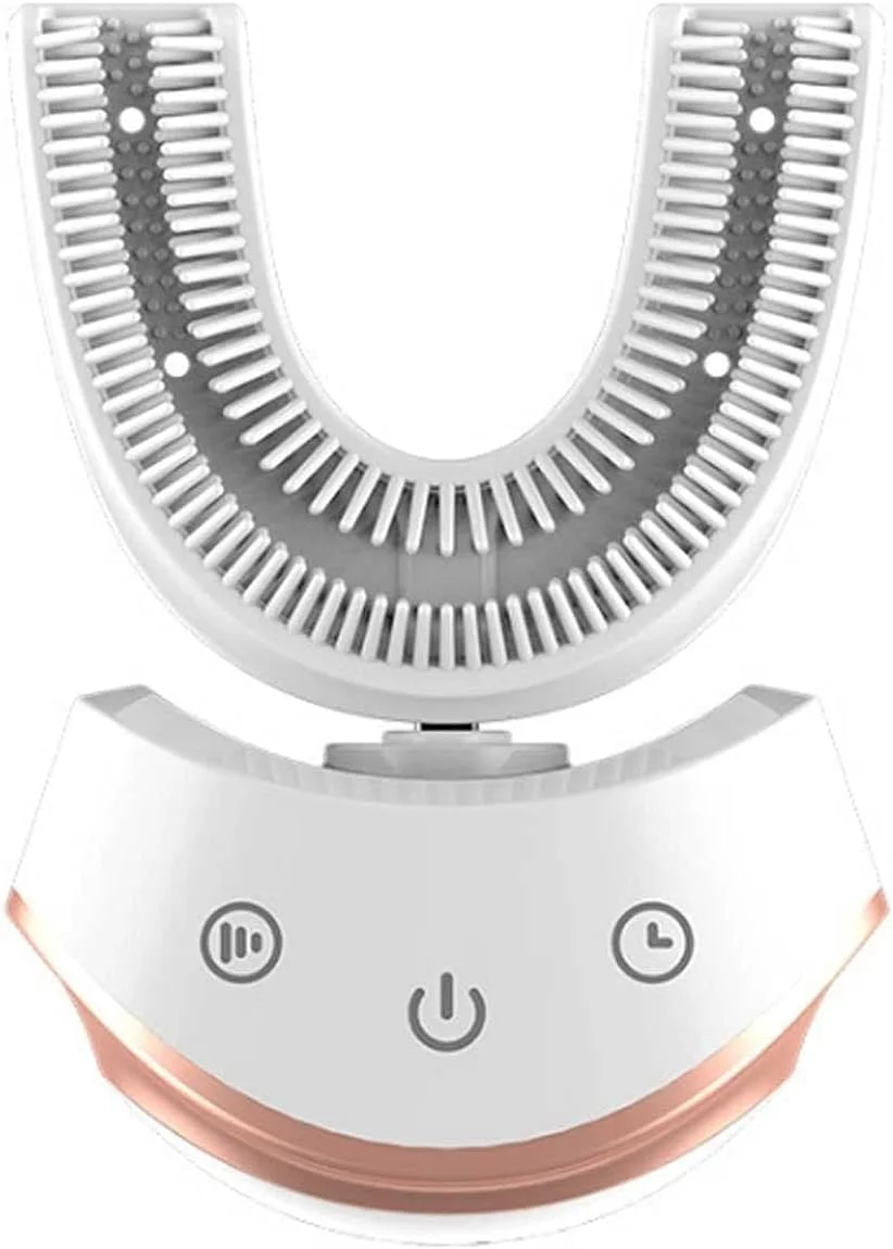 مسواک برقی اولتراسونیک U شکل UOOD، مسواک هوشمند اتوماتیک صوتی 360 درجه نوع U، شارژ USB، سفید کننده دندان، حمل آسان