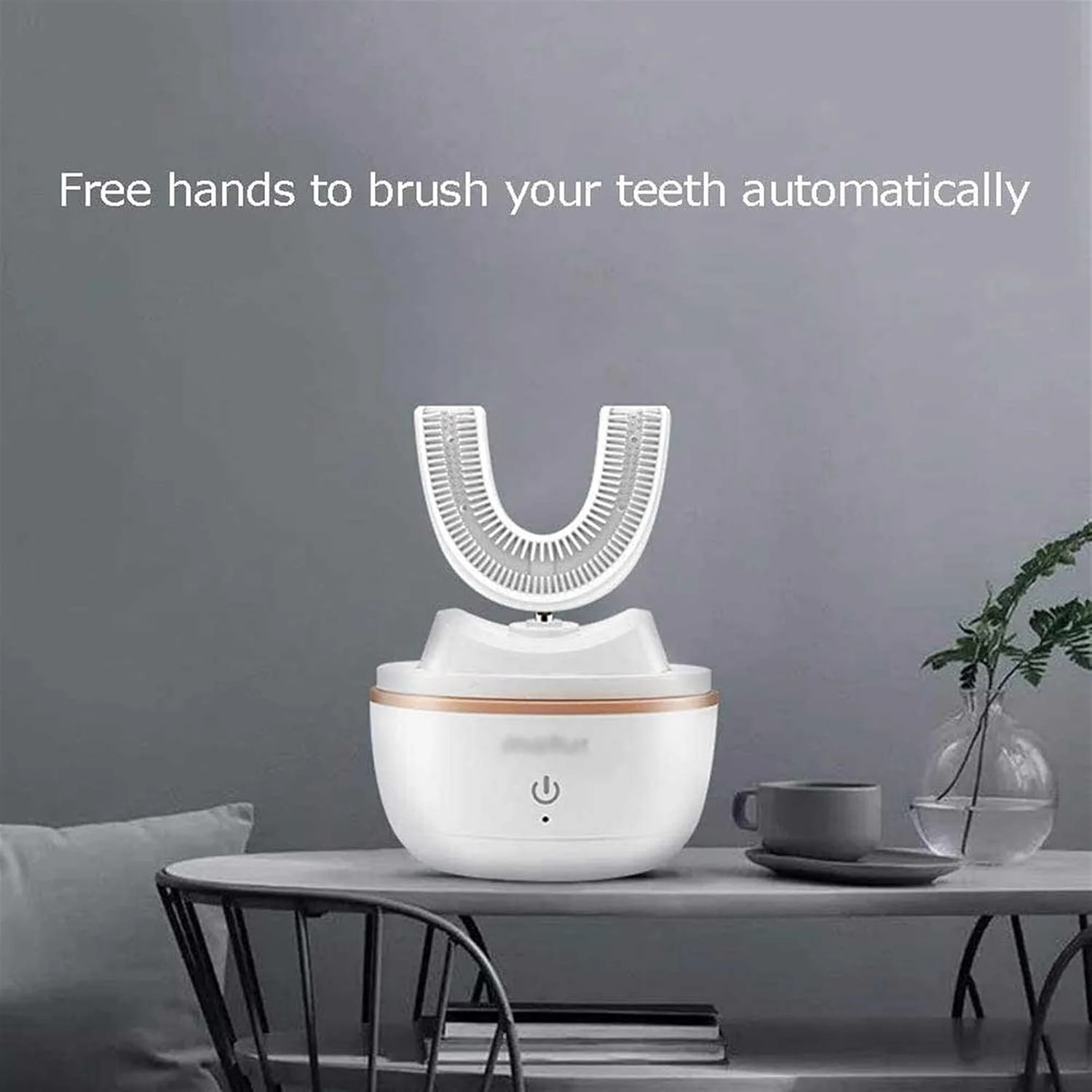 مسواک برقی اولتراسونیک U شکل UOOD، مسواک هوشمند اتوماتیک صوتی 360 درجه نوع U، شارژ USB، سفید کننده دندان، حمل آسان