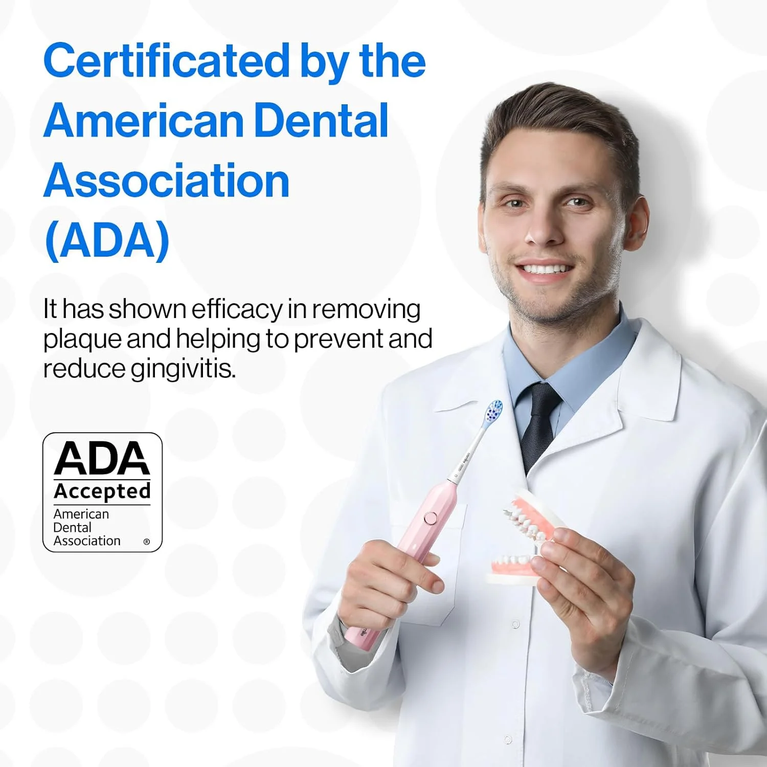 مسواک برقی usmile، مسواک صوتی قابل شارژ برای بزرگسالان با تایمر هوشمند، مسواک سفید کننده با کیف مسافرتی، یک بار شارژ برای 6 ماه، Y1S صورتی