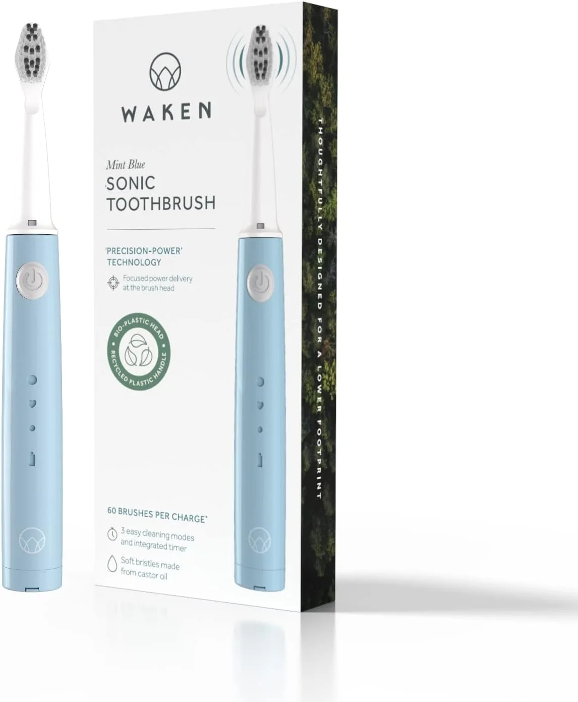 مسواک برقی سونیک پایدار Waken، فناوری قدرت-دقیق برای حذف پلاک و لبخند بدون لکه، مراقبت دهان و دندان برای آقایان و بانوان در رنگ آبی نعنایی مسواک برقی سونیک پایدار Waken، فناوری قدرت-دقیق برای حذف پلاک و لبخند بدون لکه، مراقبت دهان و دندان برای آقایان و بانوان در رنگ آبی نعنایی