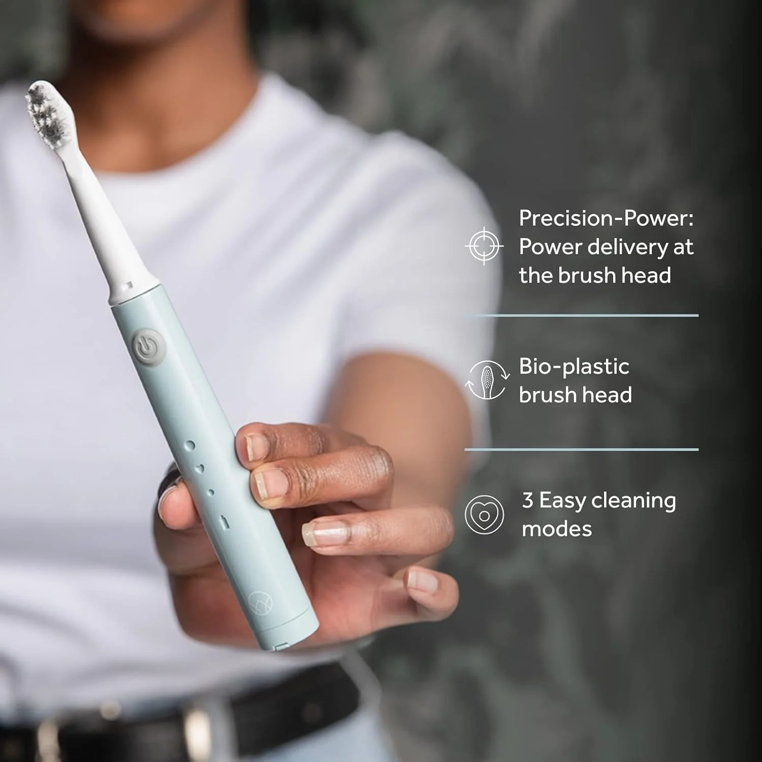 مسواک برقی سونیک پایدار Waken، فناوری قدرت-دقیق برای حذف پلاک و لبخند بدون لکه، مراقبت دهان و دندان برای آقایان و بانوان در رنگ آبی نعنایی
