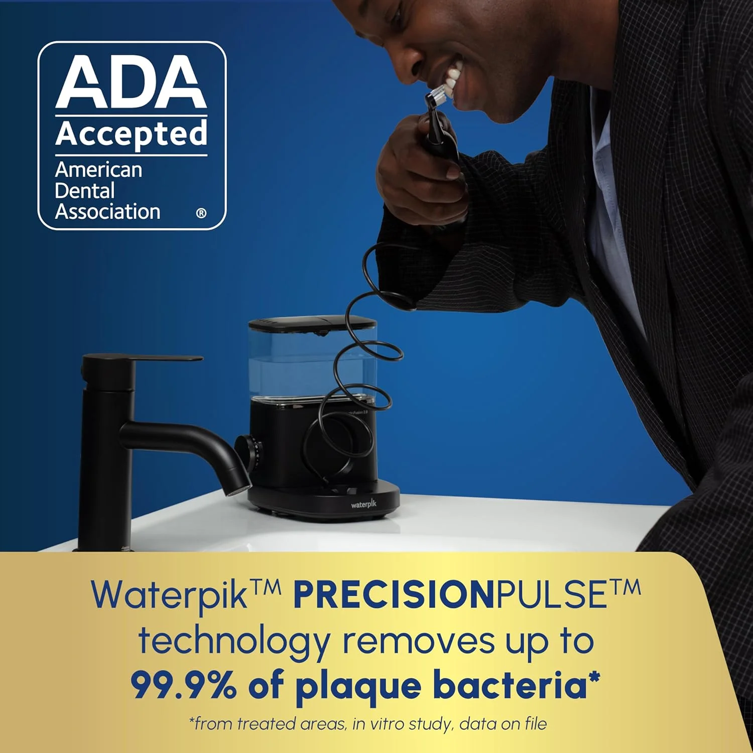 مسواک برقی حرفه ای Sonic-Fusion 2.0 Waterpik با قابلیت نخ دندان آبی، مشکی مدل SF-04، بسته بندی ممکن است متفاوت باشد مسواک برقی حرفه ای Sonic-Fusion 2.0 Waterpik با قابلیت نخ دندان آبی، مشکی مدل SF-04، بسته بندی ممکن است متفاوت باشد