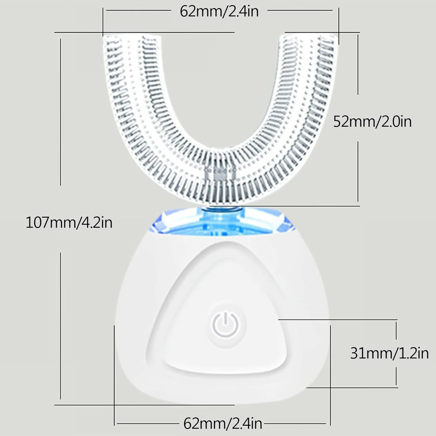 مسواک ویستینگ، مسواک برقی U شکل بزرگسالان IPX7 ضد آب 360 درجه قابل شارژ اتوماتیک با تایمر اتوماتیک 30 ثانیه مسواک ویستینگ، مسواک برقی U شکل بزرگسالان IPX7 ضد آب 360 درجه قابل شارژ اتوماتیک با تایمر اتوماتیک 30 ثانیه