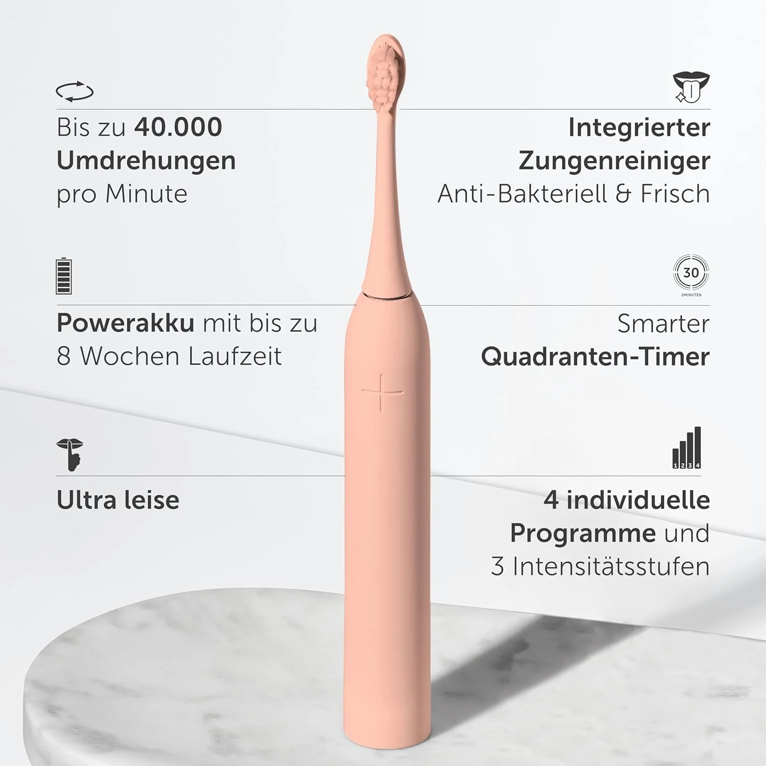 مسواک برقی دوقلو سونیک Wondersmile PRO - مسواک برقی با 4 برنامه تمیز کردن - مسواک اولتراسونیک با سر برس هوشمند (رز اتمی) مسواک برقی دوقلو سونیک Wondersmile PRO - مسواک برقی با 4 برنامه تمیز کردن - مسواک اولتراسونیک با سر برس هوشمند (رز اتمی)