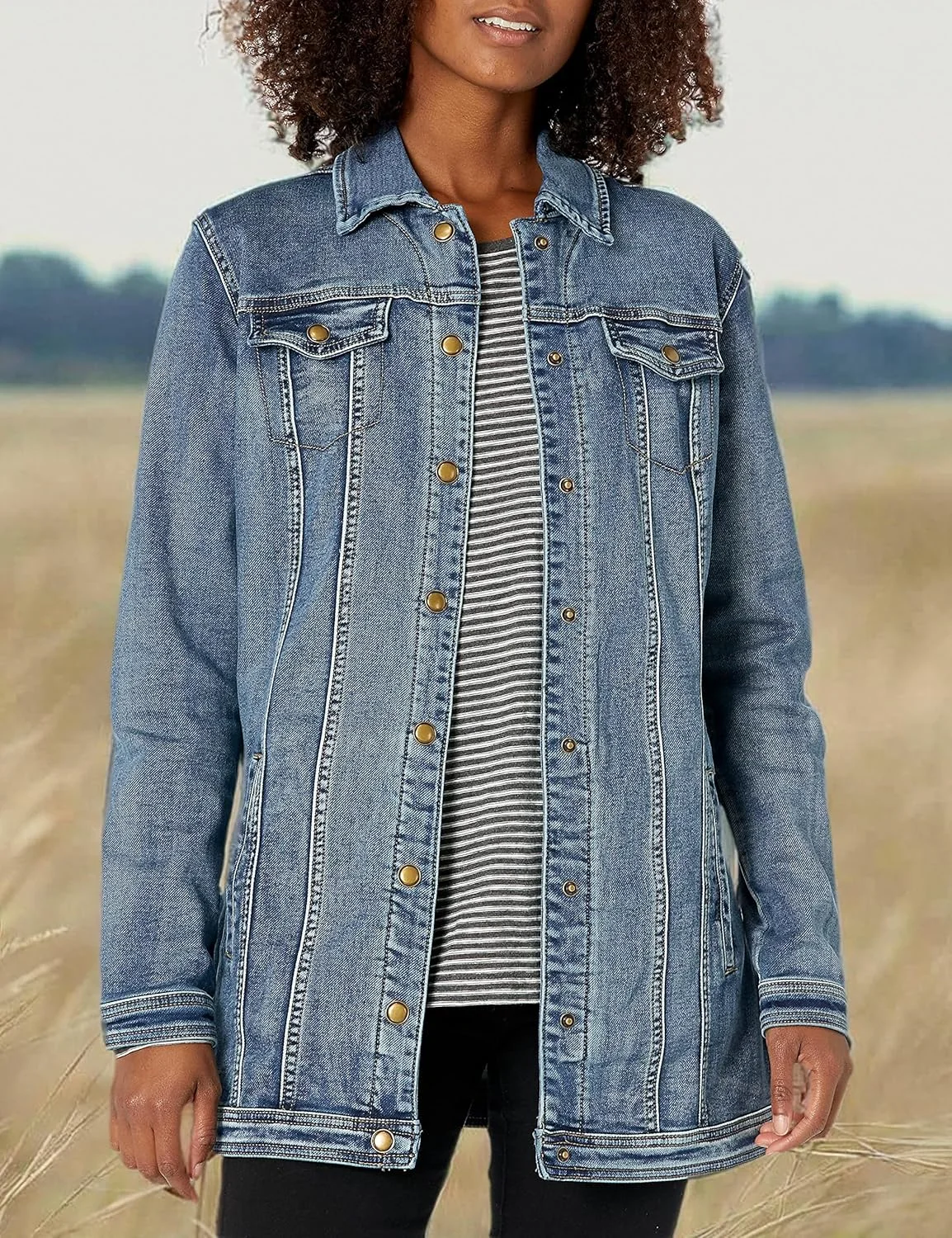 کت جین ماکسی زنانه طرح قبیله ای، مناسب استایل رسمی و غیر رسمی