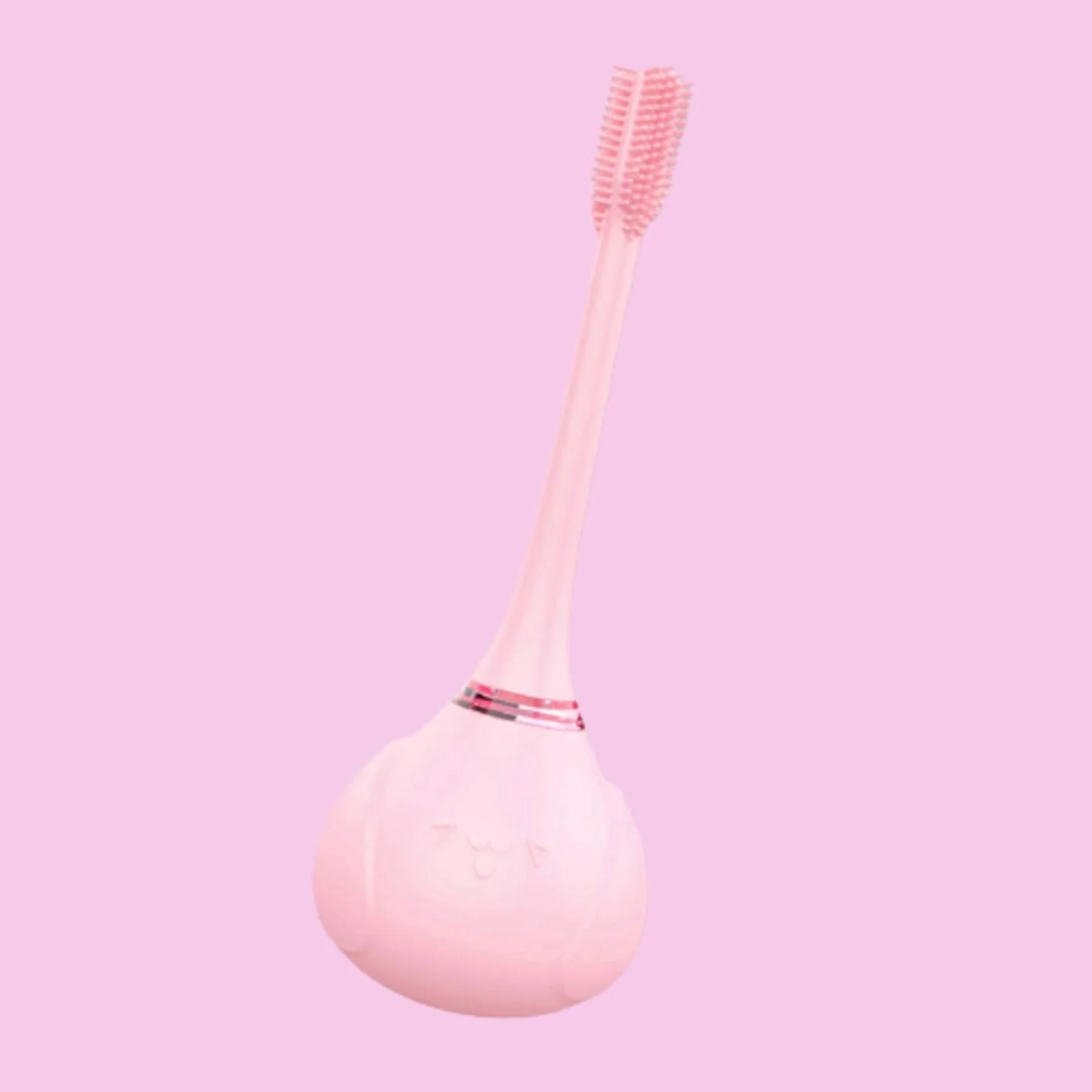 مسواک برقی سیلیکونی قابل تنظیم کودکانه N+A، مسواک اولتراسونیک 360 درجه ضد آب، سر برس سه طرفه، شارژ بی سیم، ضروری برای مسافرت های خانگی.