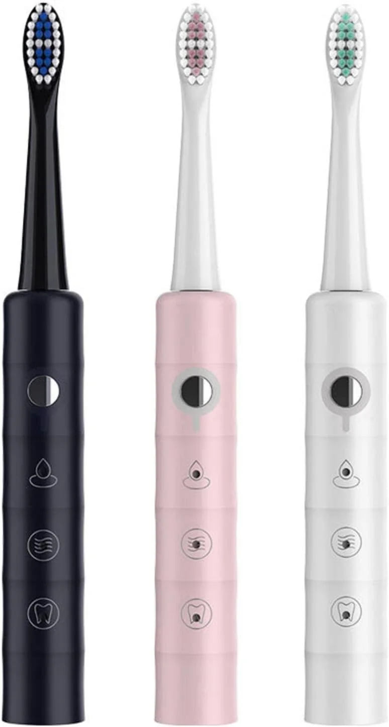 مسواک برقی بزرگسالان با امواج فراصوتی، قابل شارژ از طریق USB، مسواک برقی هوشمند زوجی