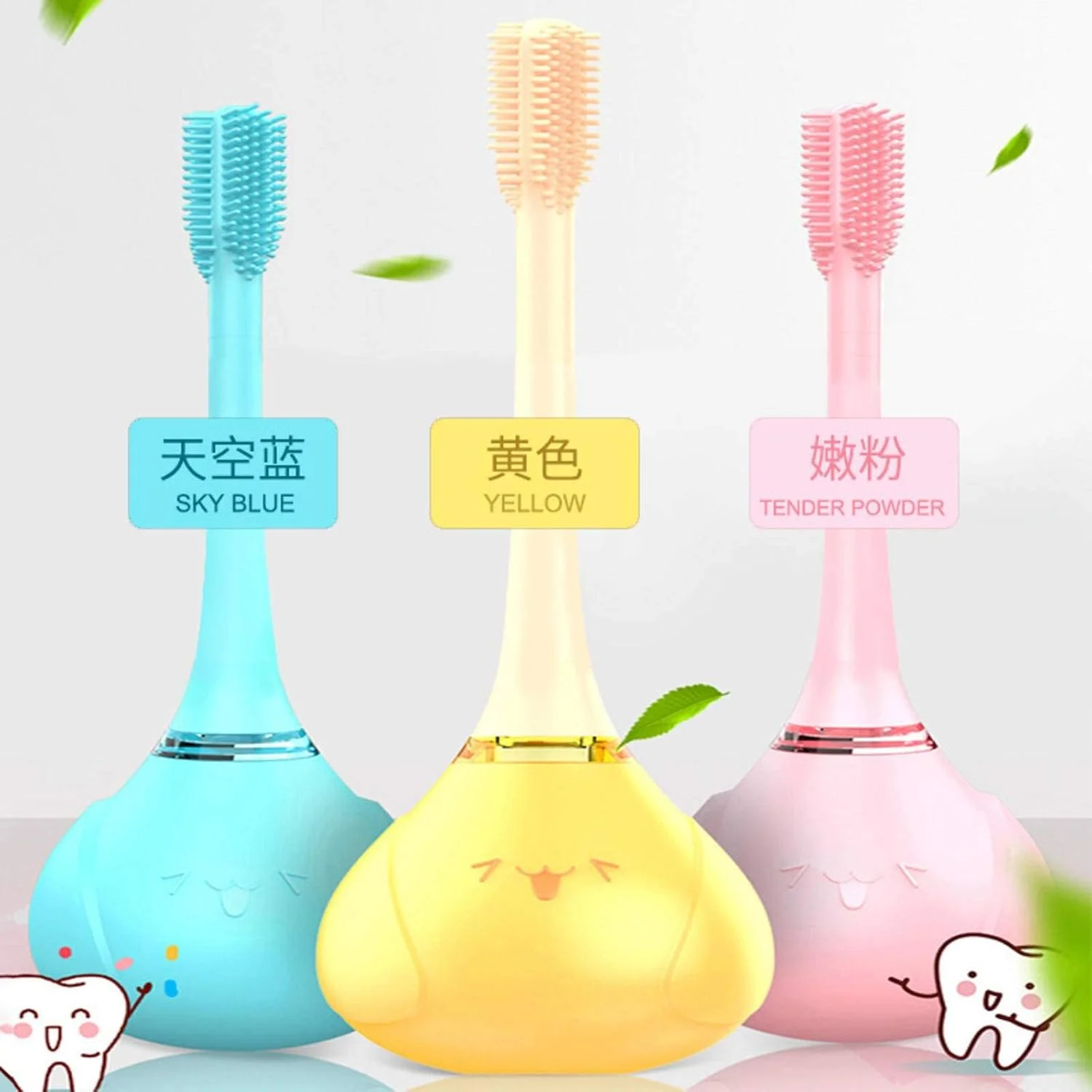 مسواک برقی سیلیکونی قابل تنظیم کودکانه N+A، مسواک اولتراسونیک 360 درجه ضد آب، سر برس سه طرفه، شارژ بی سیم، ضروری برای مسافرت های خانگی. مسواک برقی سیلیکونی قابل تنظیم کودکانه N+A، مسواک اولتراسونیک 360 درجه ضد آب، سر برس سه طرفه، شارژ بی سیم، ضروری برای مسافرت های خانگی.