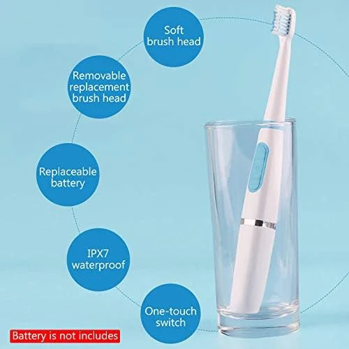 مسواک برقی AOOF ضد آب IPX7 با کلید تک لمسی، سر برس نرم و صدای کم، کیت سفید کننده دندان (رنگ: صورتی) مسواک برقی AOOF ضد آب IPX7 با کلید تک لمسی، سر برس نرم و صدای کم، کیت سفید کننده دندان (رنگ: صورتی)