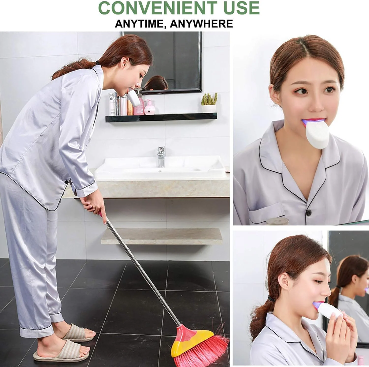 مسواک برقی اتوماتیک یونگلو، مسواک هوشمند برقی با نور آبی 360 درجه، مسواک U شکل، شارژ USB، سفید کننده دندان