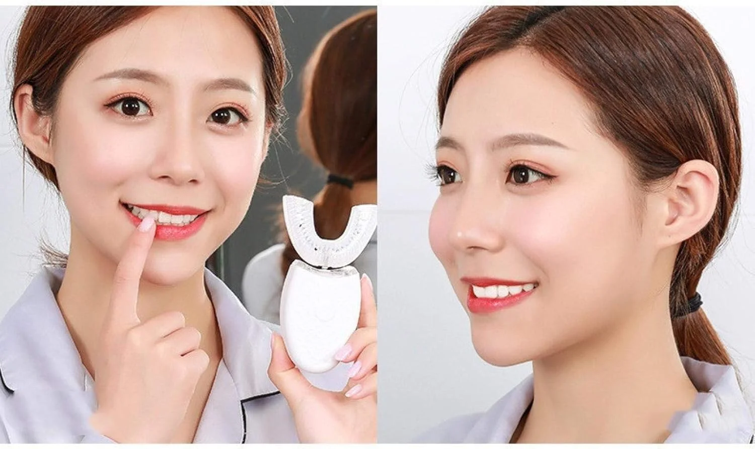 دستگاه تمیز کننده دندان برقی اولتراسونیک سیلیکونی ضد آب با نور سرد مناسب بزرگسالان - مشکی