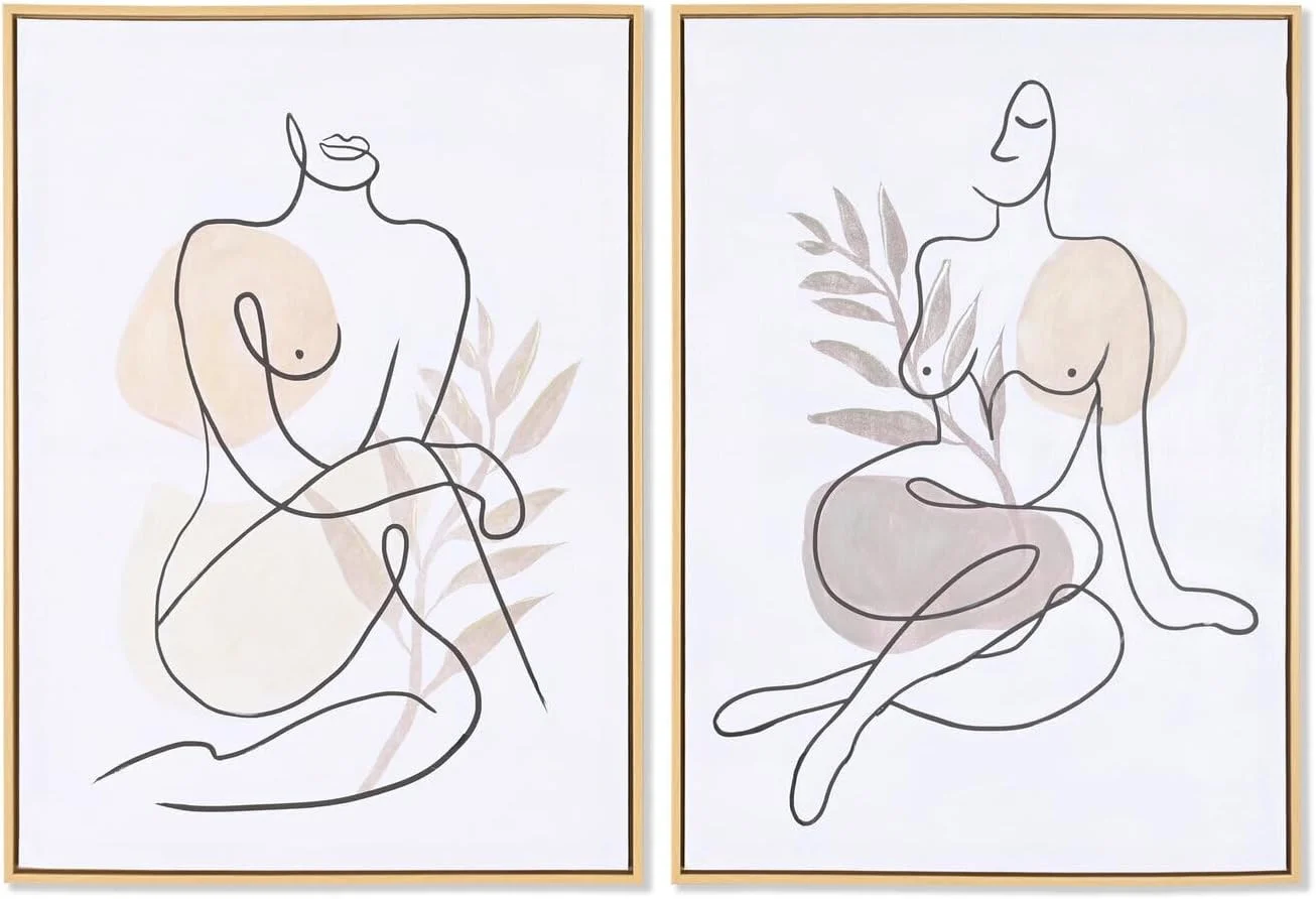 تابلو بوم طرح زن آبستره، 50x3.5x70، مدل 2