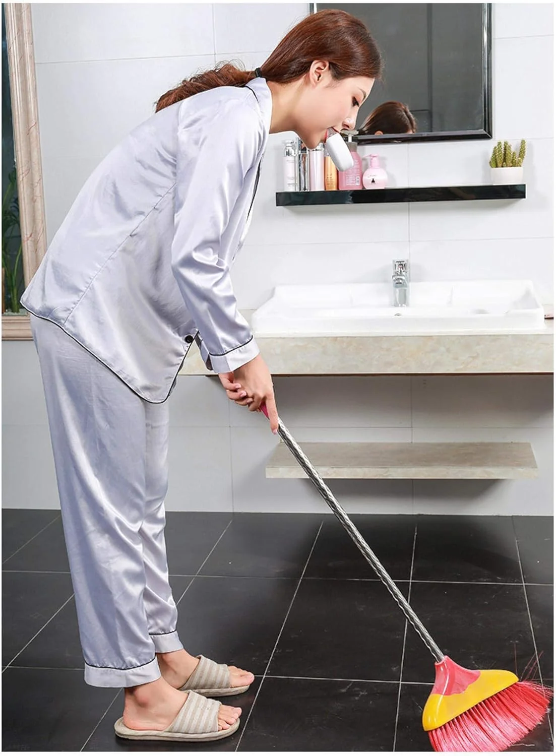 دستگاه تمیز کننده دندان برقی اولتراسونیک سیلیکونی ضد آب با نور سرد مناسب بزرگسالان - مشکی