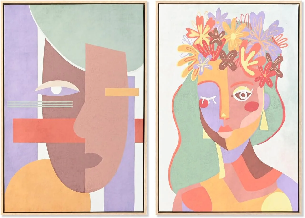 تابلو بوم پی اس 63X4X93 زن قاب شده 2 جور