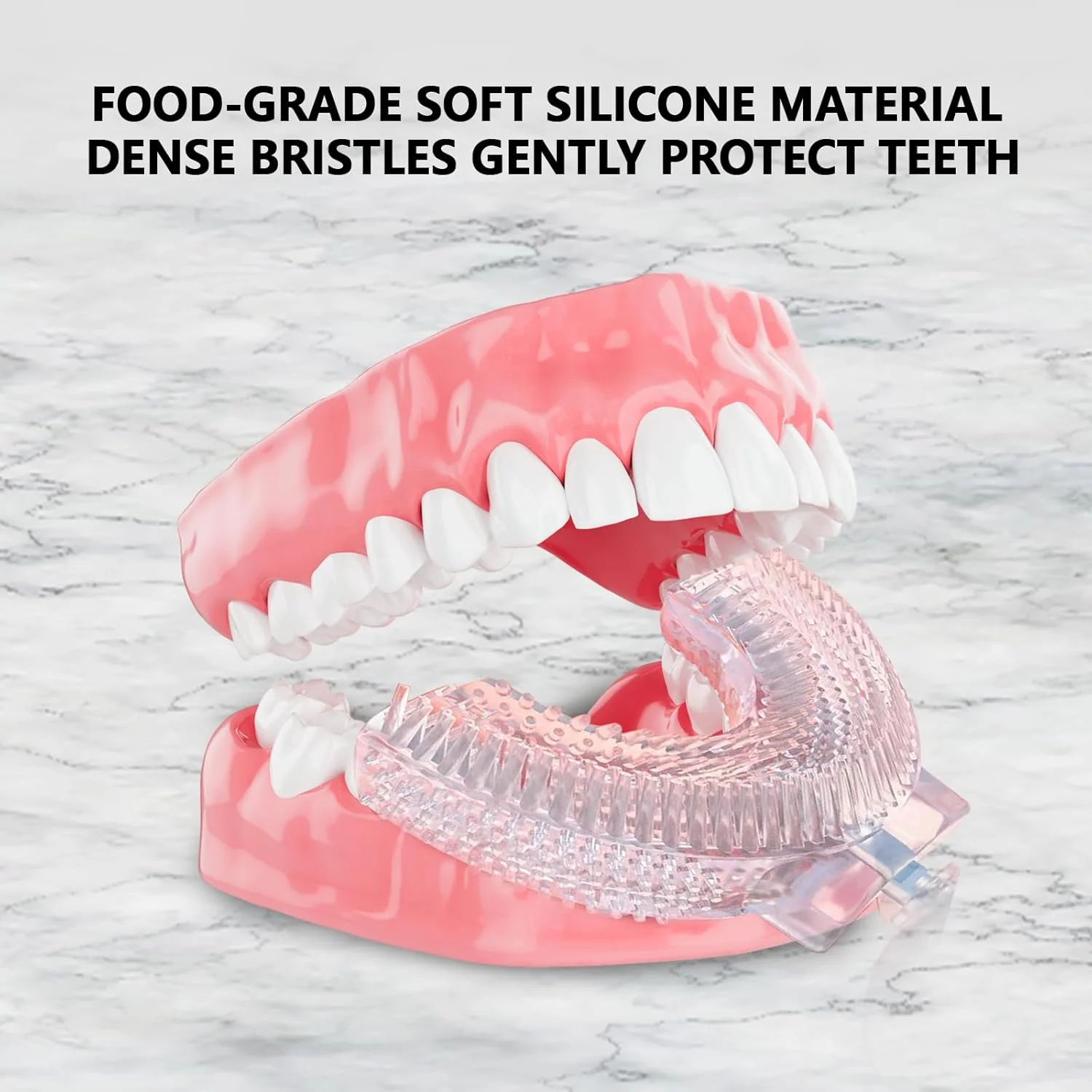 مسواک برقی 360 درجه کودکان برای 2 تا 12 سال، مسواک اولتراسونیک با 2 سر برس سیلیکونی U شکل، مسواک اتوماتیک با LED و ظاهر دایناسور برای پسران و دختران (آبی)